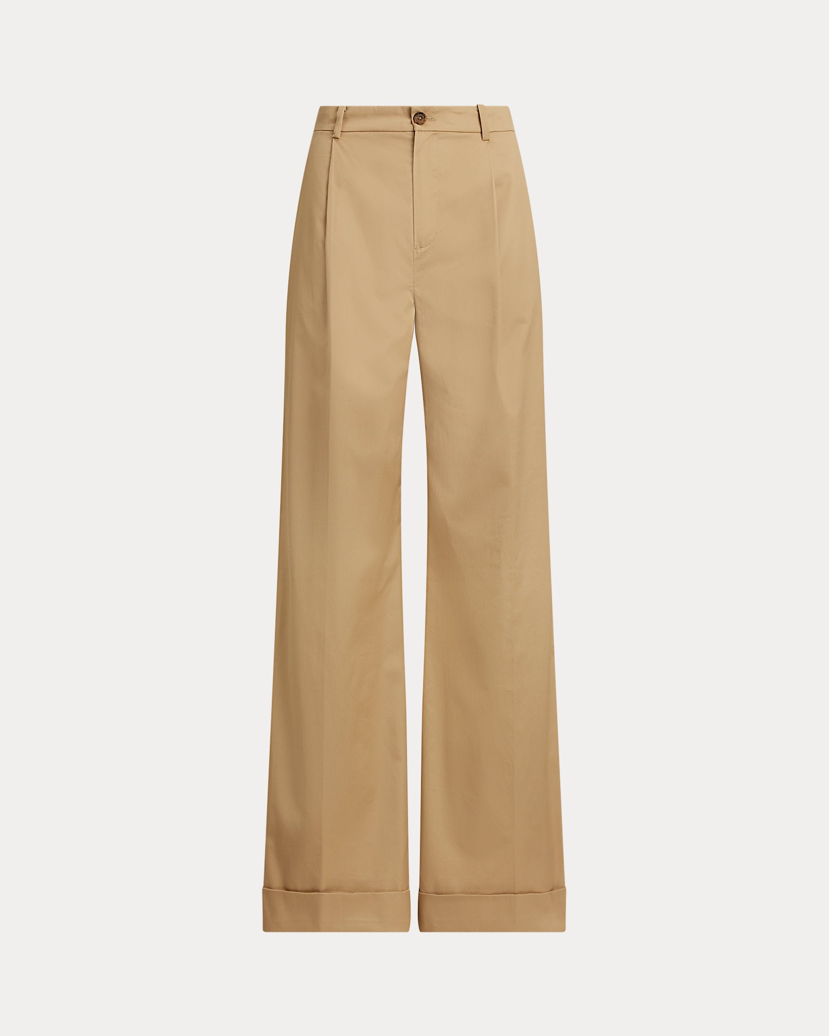Ralph Lauren Pleated Cotton Twill WideLeg Pant