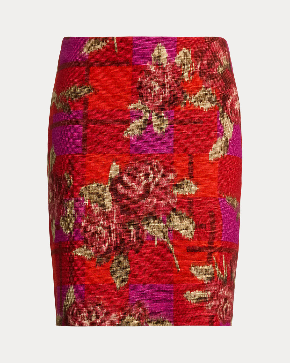 Ralph Lauren Floral LinenCotton Pencil Miniskirt