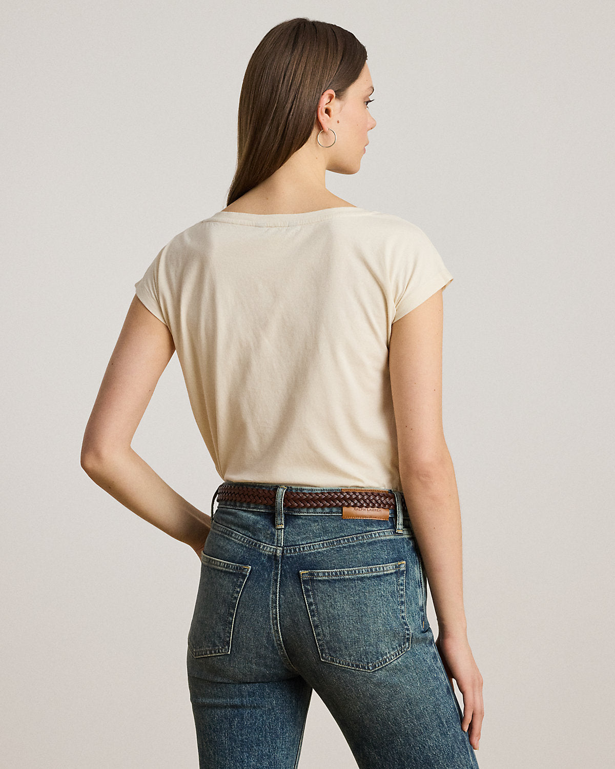 Ralph Lauren EmbroideredLogo Cotton Jersey Tee