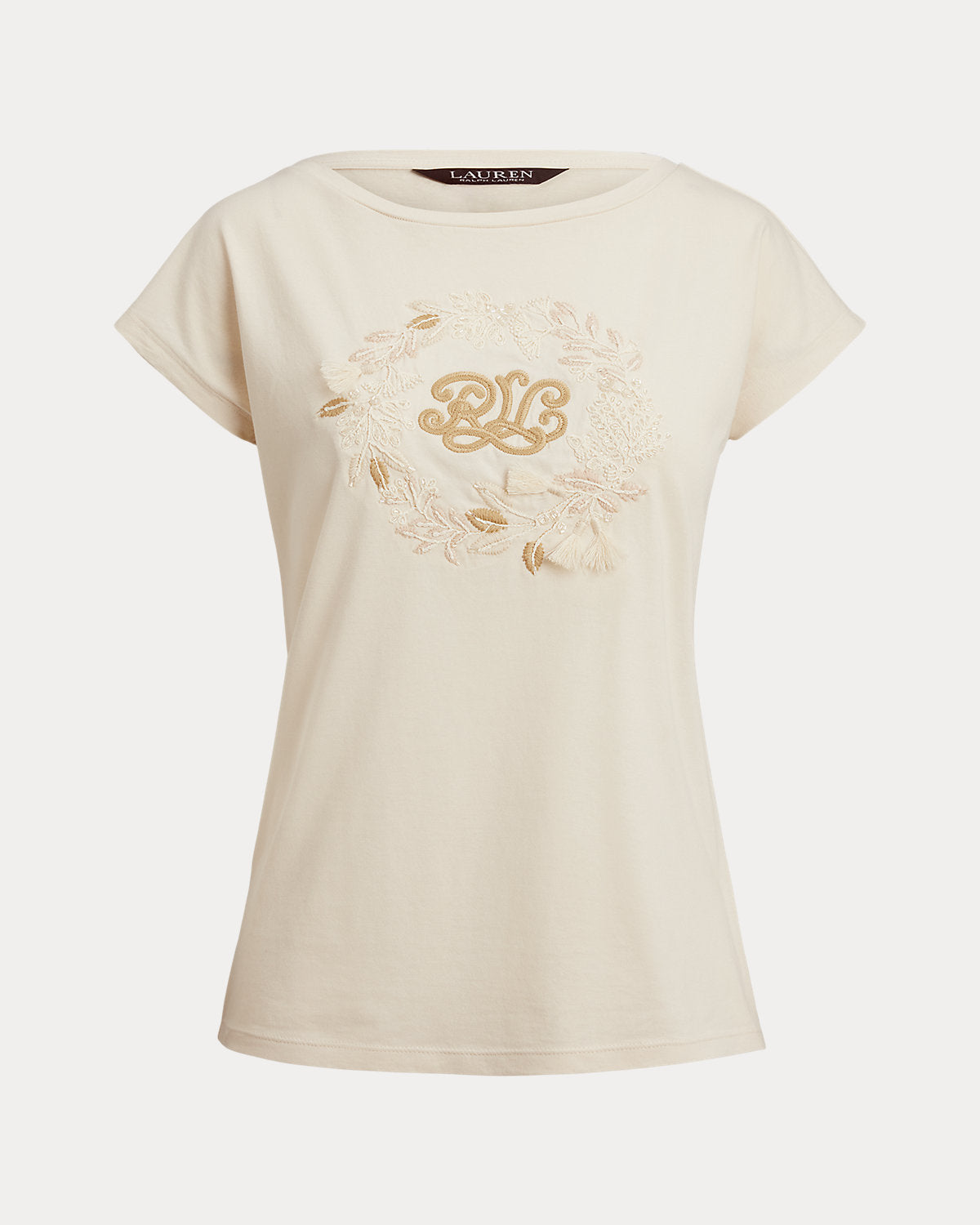 Ralph Lauren EmbroideredLogo Cotton Jersey Tee
