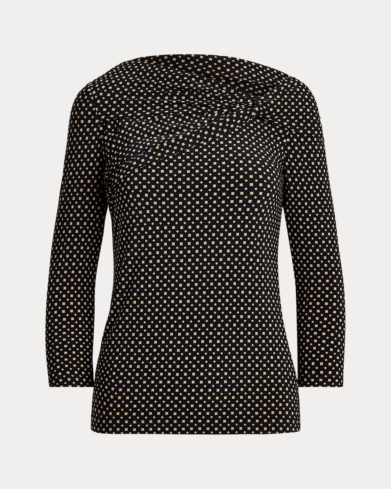 Ralph Lauren GeoPrint Jersey OfftheShoulder Top
