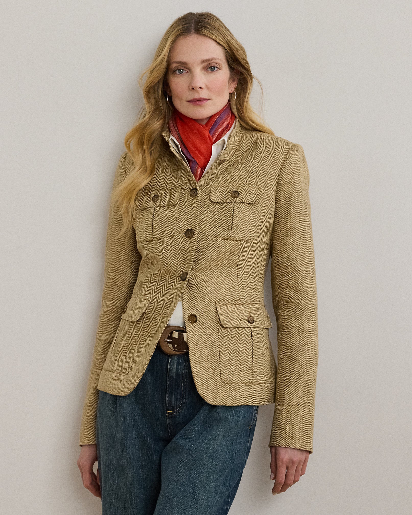 Ralph Lauren Herringbone Linen Jacket