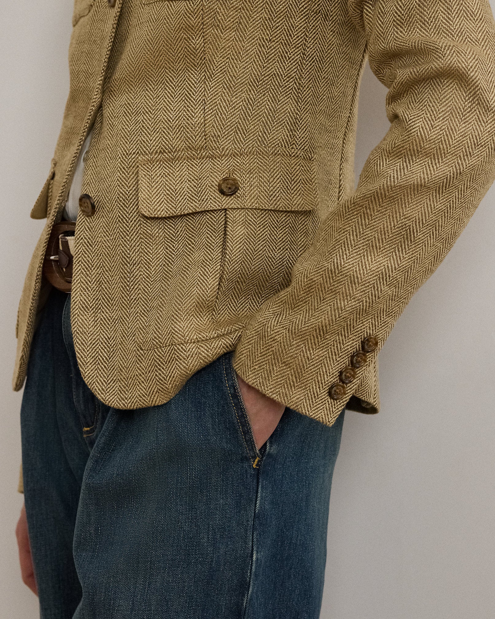 Ralph Lauren Herringbone Linen Jacket