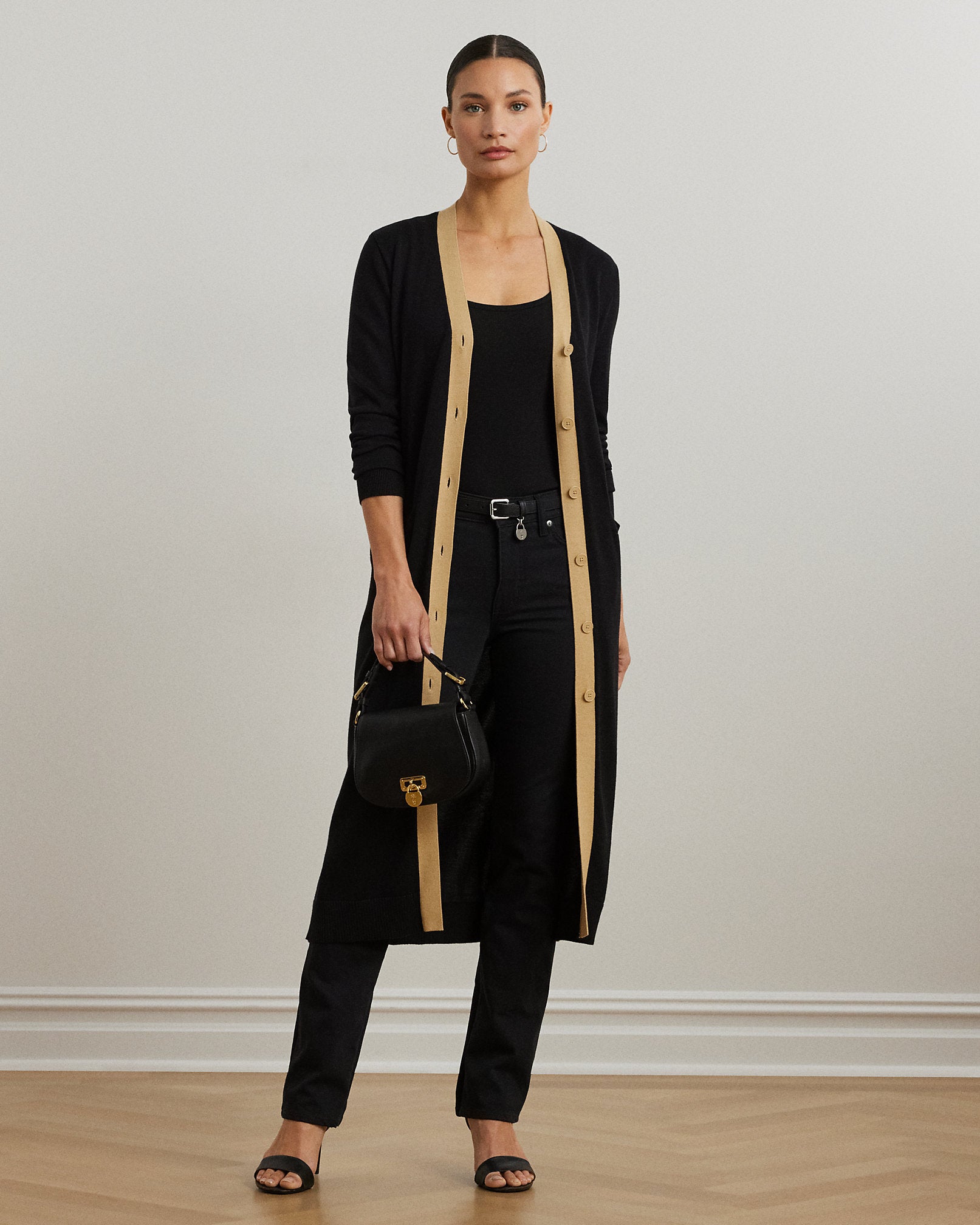 Ralph Lauren TwoTone CottonBlend Cardigan