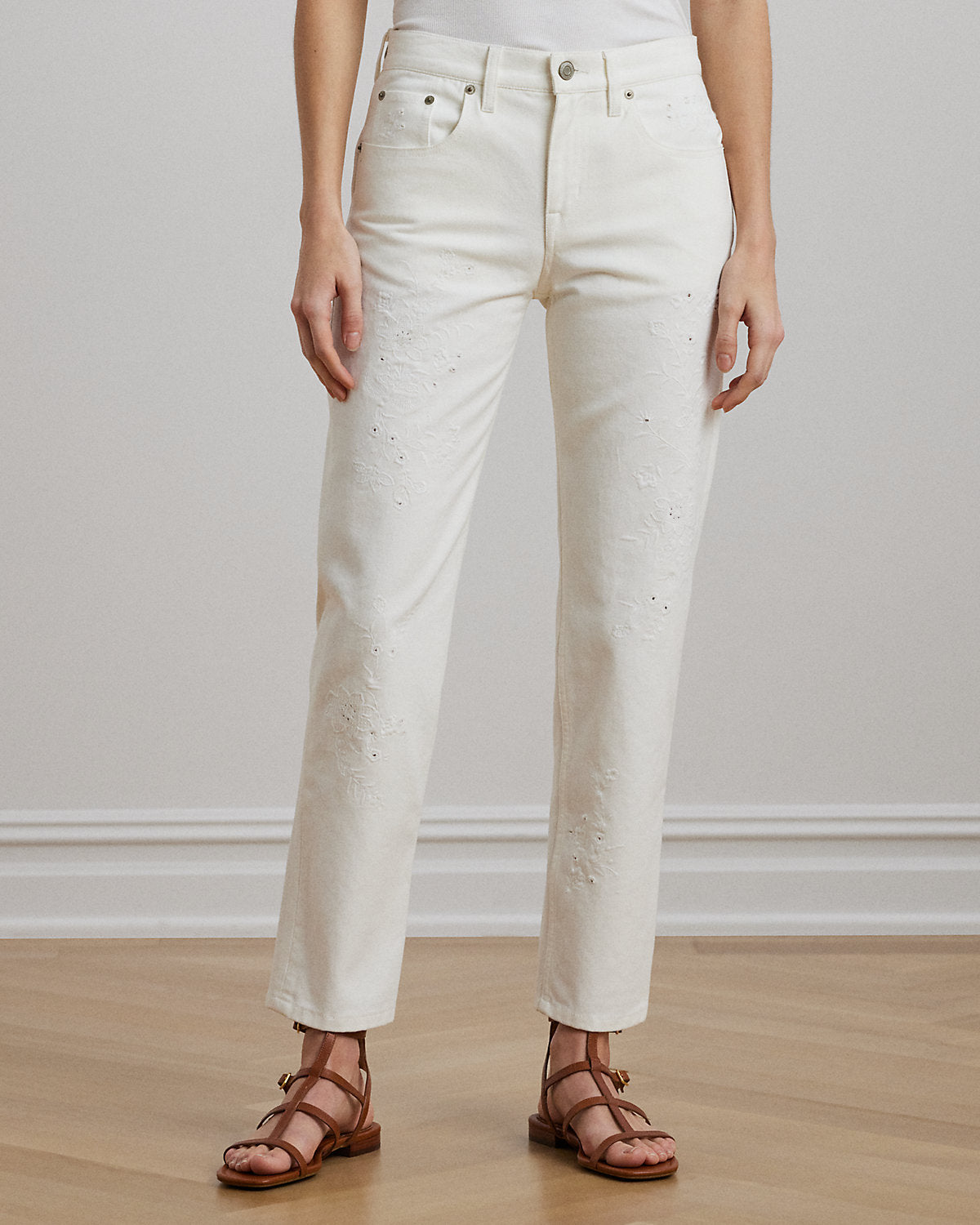 Ralph Lauren Embroidered Relaxed Tapered Jean