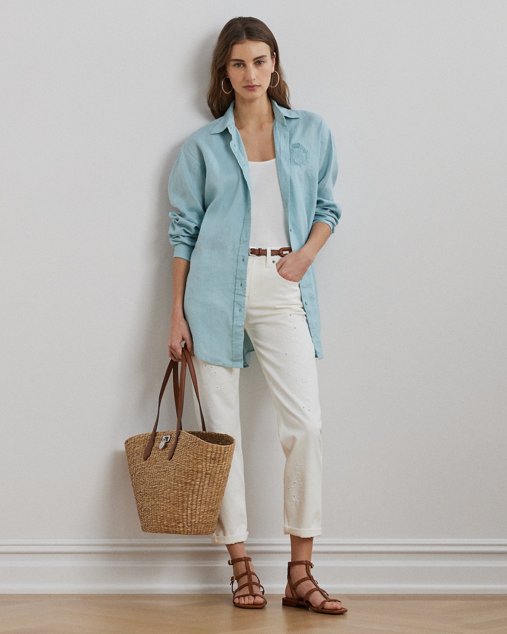 Ralph Lauren Embroidered Relaxed Tapered Jean