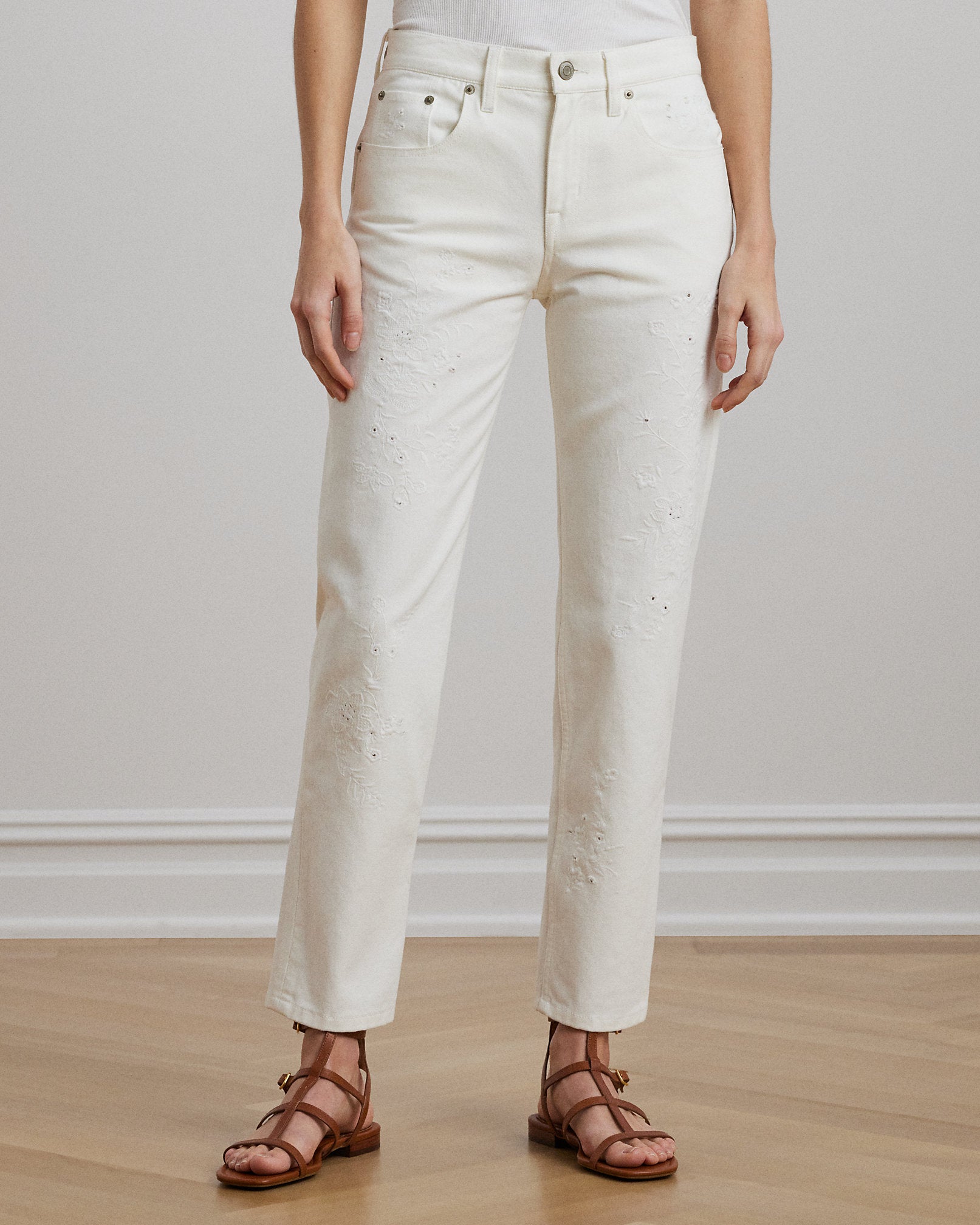 Ralph Lauren Embroidered Relaxed Tapered Jean