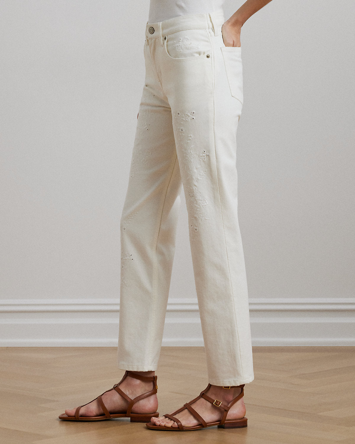 Ralph Lauren Embroidered Relaxed Tapered Jean