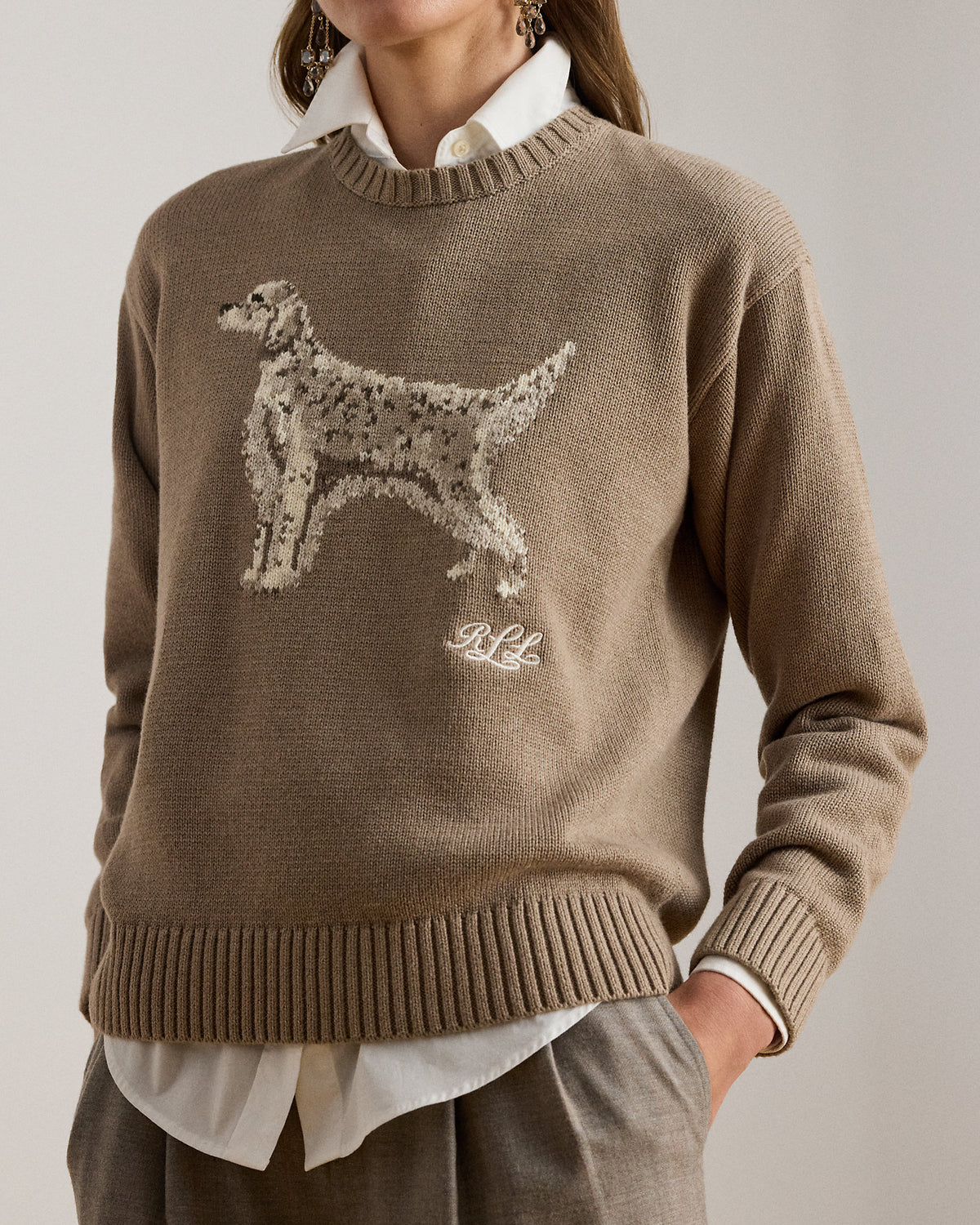 Ralph Lauren IntarsiaKnit English Setter Sweater