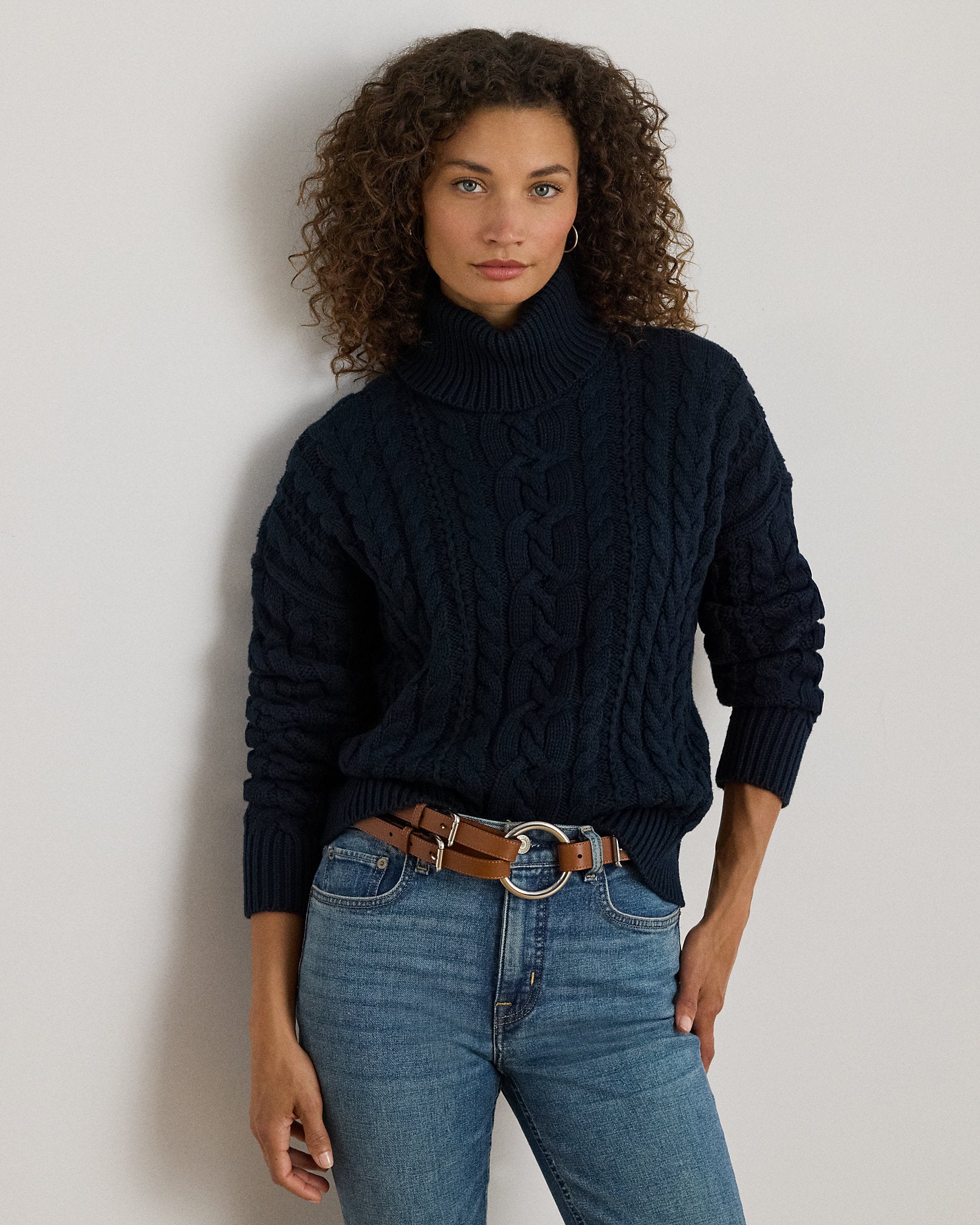 Ralph Lauren CableKnit Turtleneck Sweater