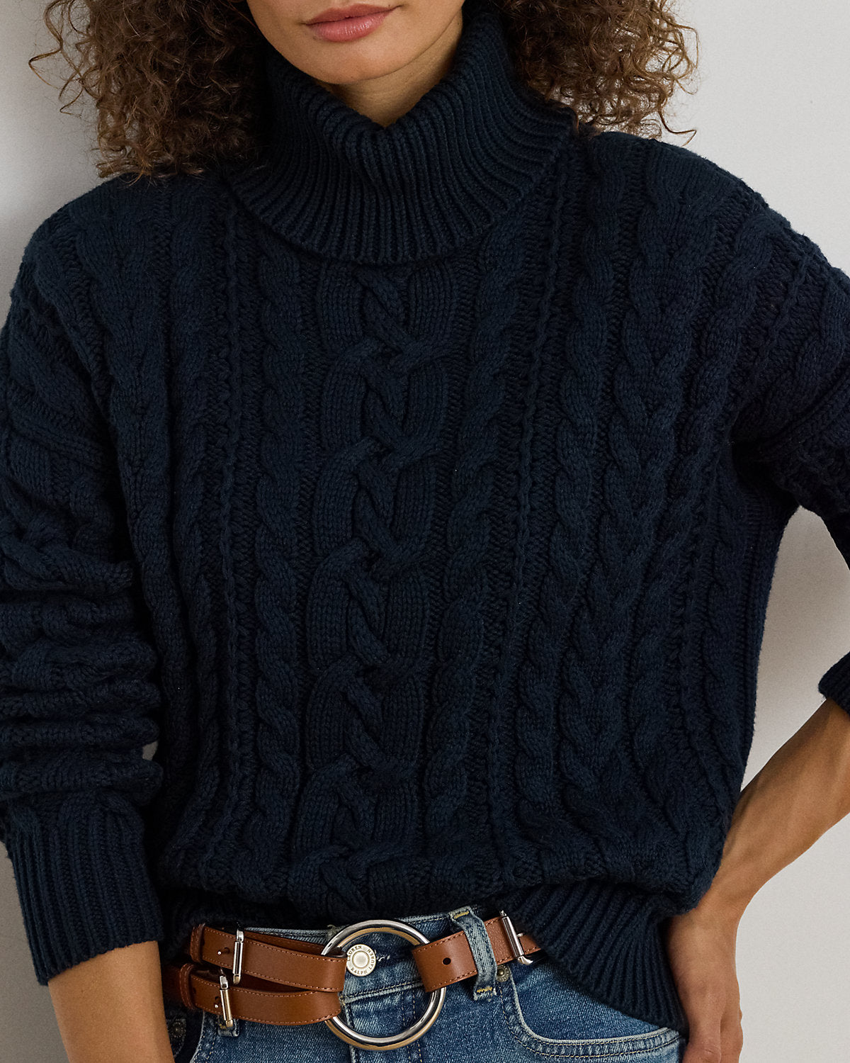Ralph Lauren CableKnit Turtleneck Sweater