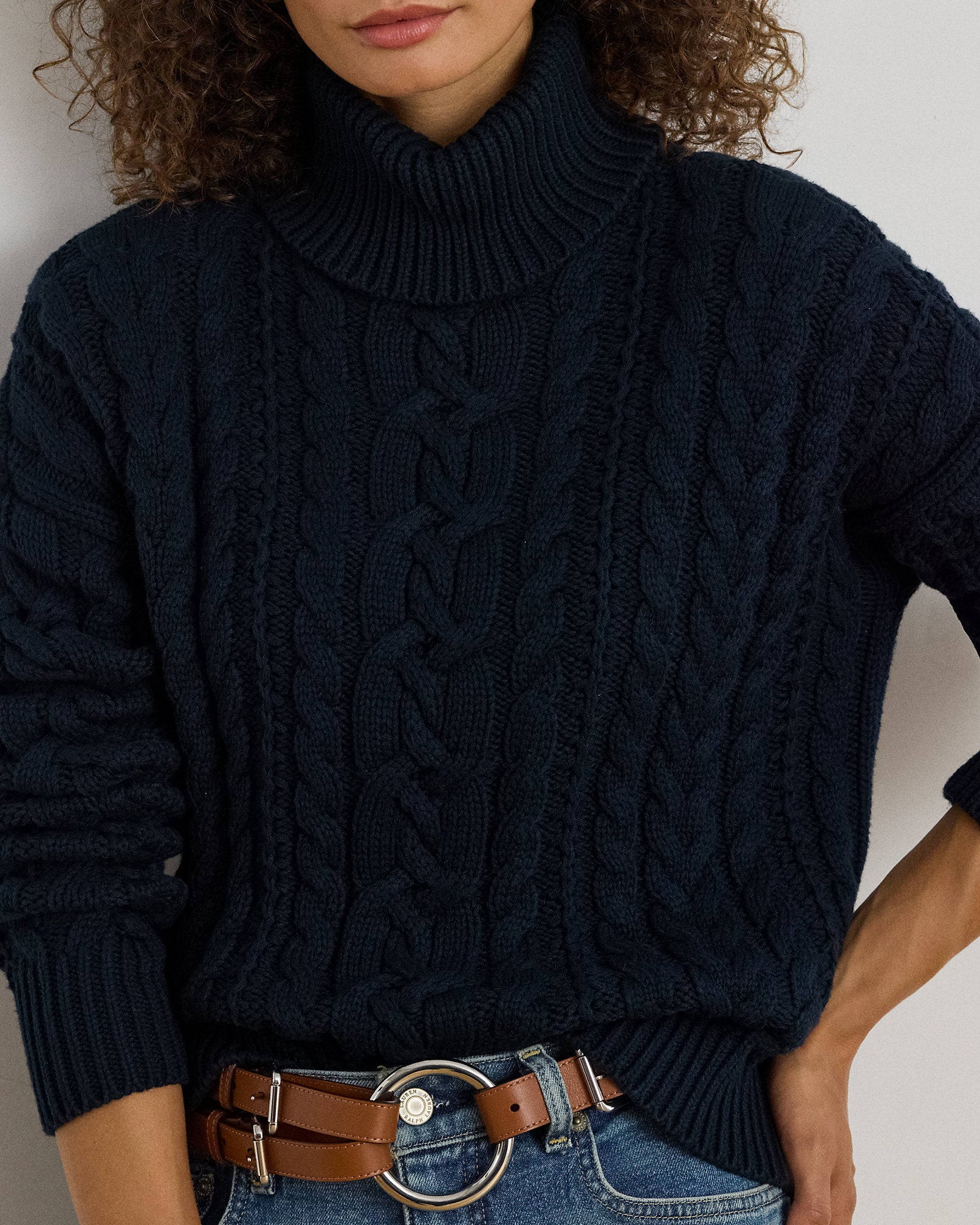 Ralph Lauren CableKnit Turtleneck Sweater