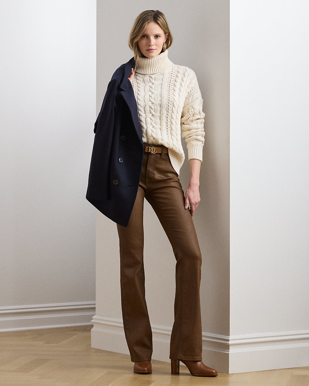 Ralph Lauren CableKnit Turtleneck Sweater