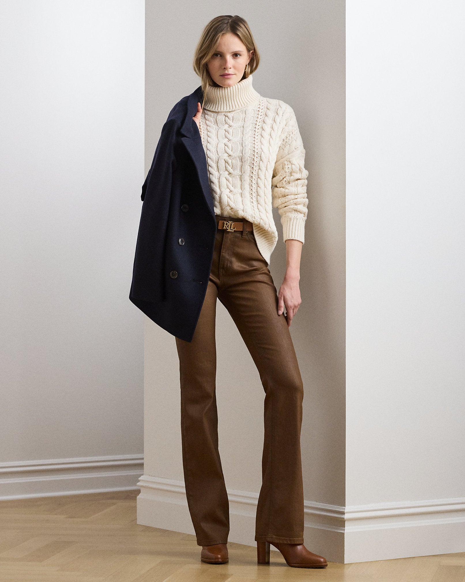 Ralph Lauren CableKnit Turtleneck Sweater