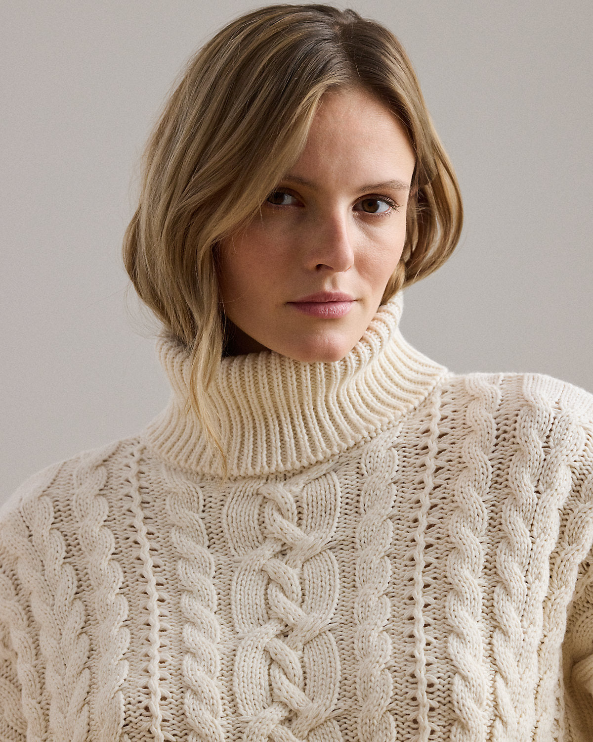 Ralph Lauren CableKnit Turtleneck Sweater