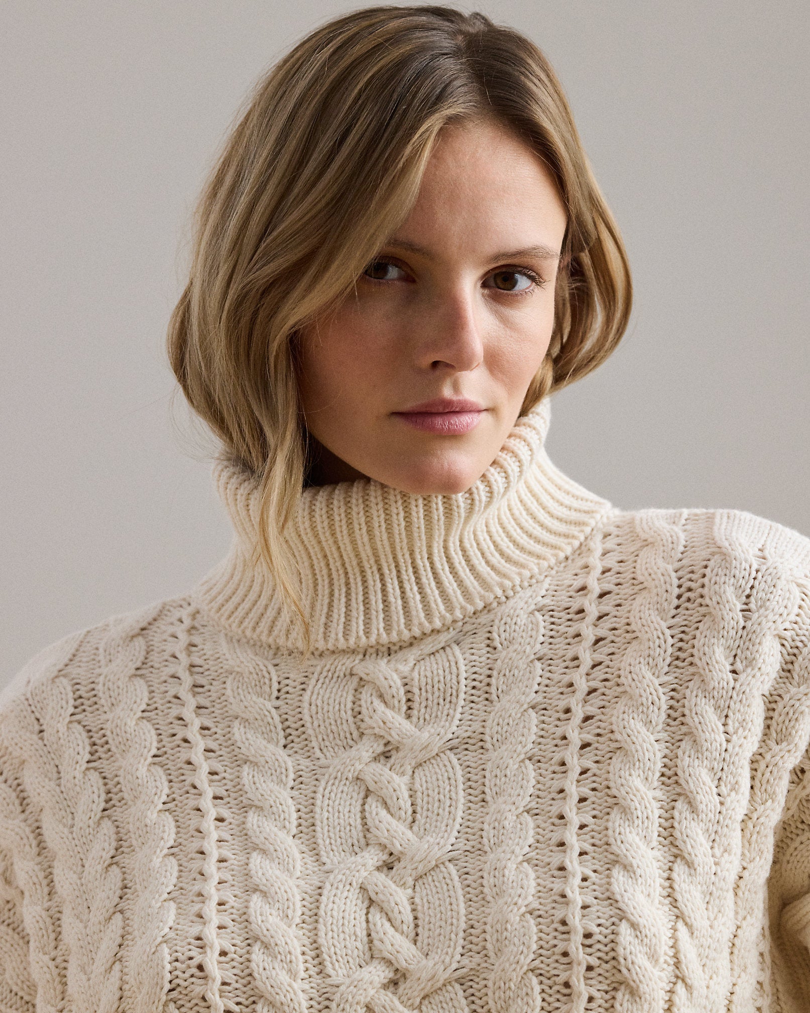 Ralph Lauren CableKnit Turtleneck Sweater