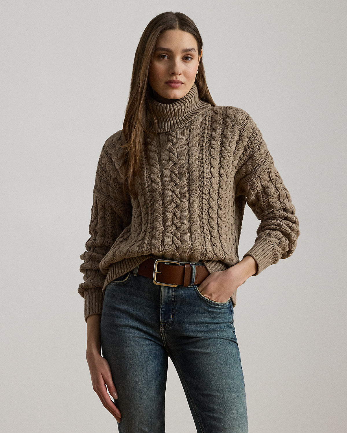 Ralph Lauren CableKnit Turtleneck Sweater