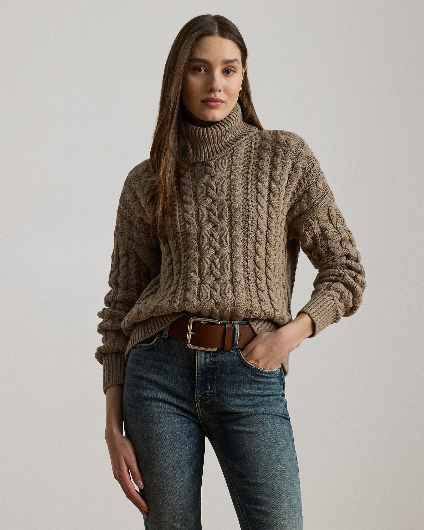 Ralph Lauren CableKnit Turtleneck Sweater