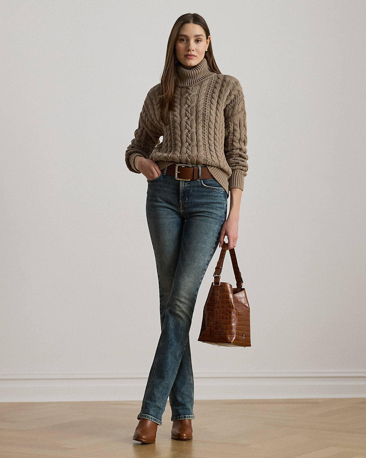 Ralph Lauren CableKnit Turtleneck Sweater