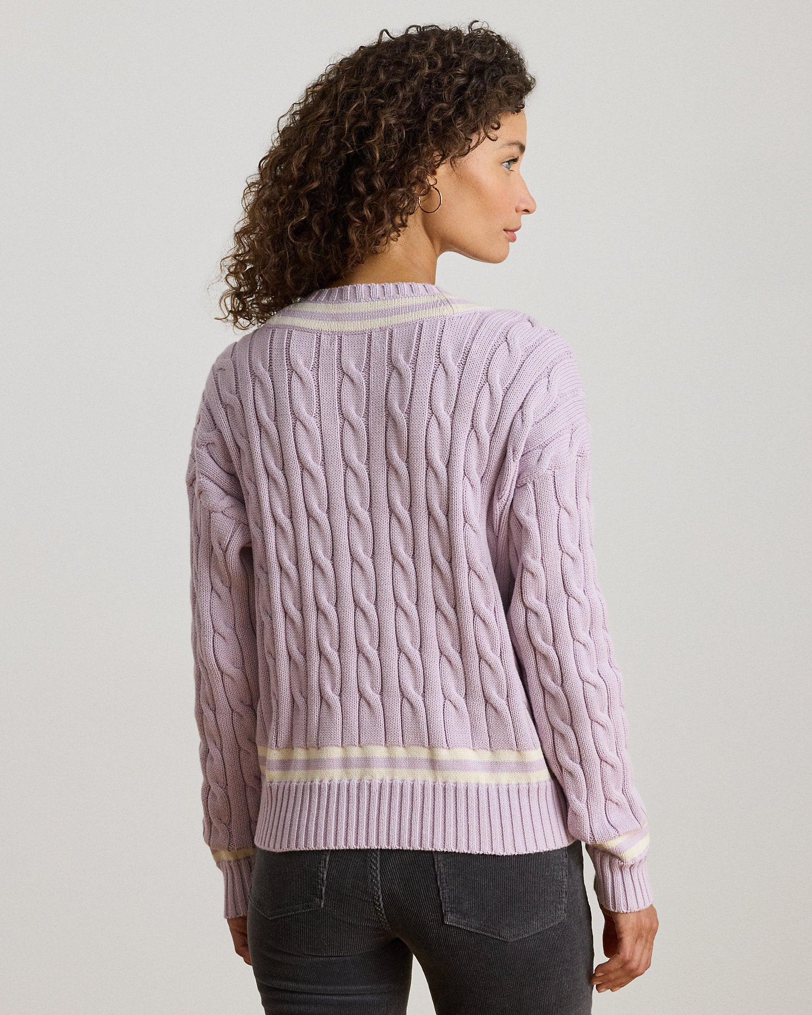 Ralph Lauren CableKnit Cotton Cricket Sweater