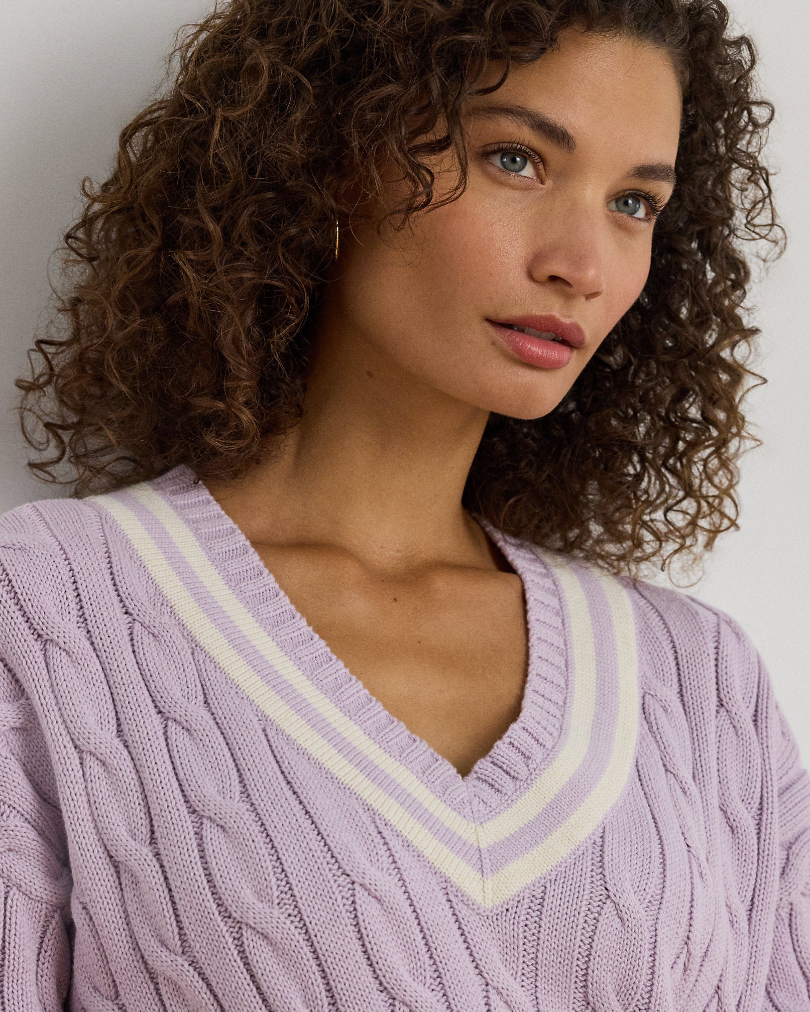 Ralph Lauren CableKnit Cotton Cricket Sweater