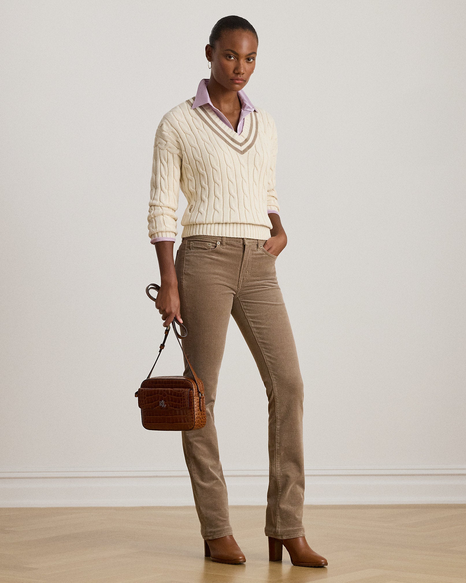 Ralph Lauren CableKnit Cotton Cricket Sweater