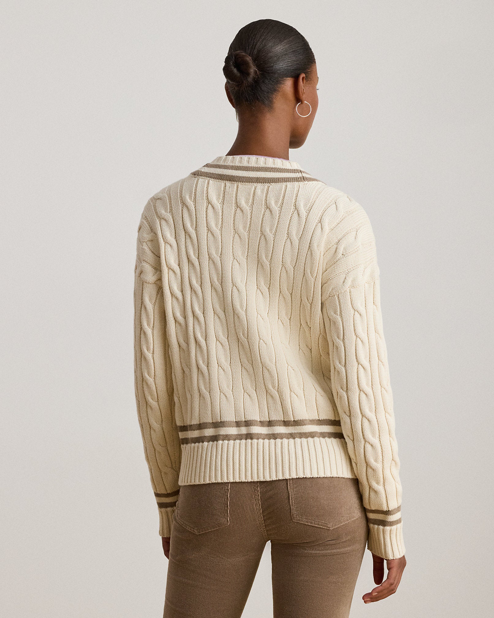 Ralph Lauren CableKnit Cotton Cricket Sweater