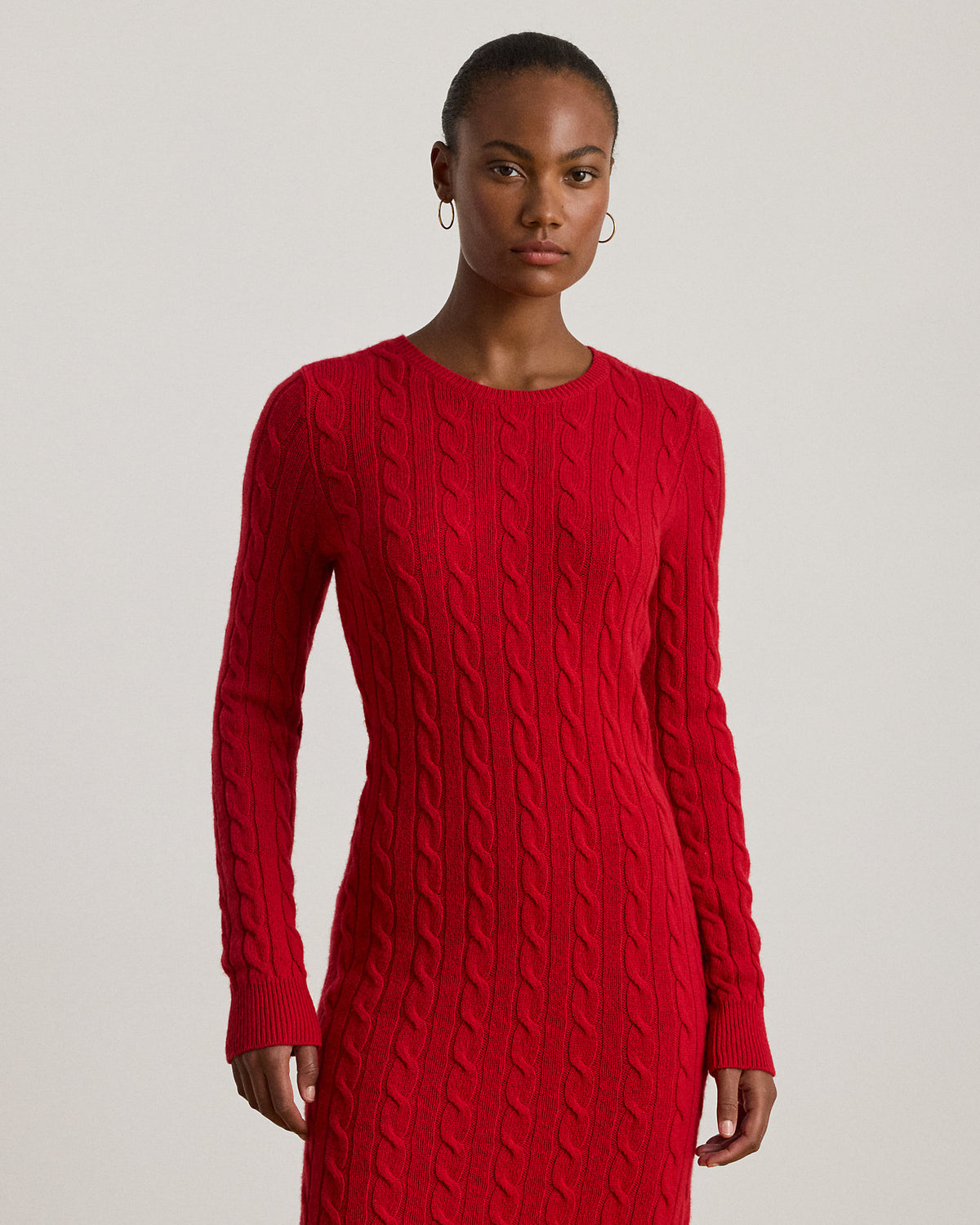 Ralph Lauren CableKnit WoolCashmere Sweater Dress