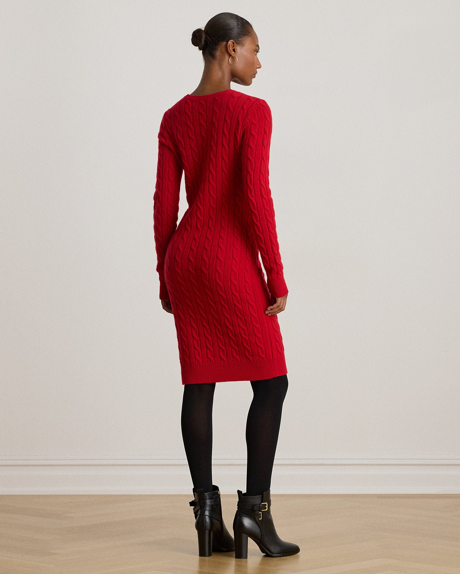 Ralph Lauren CableKnit WoolCashmere Sweater Dress