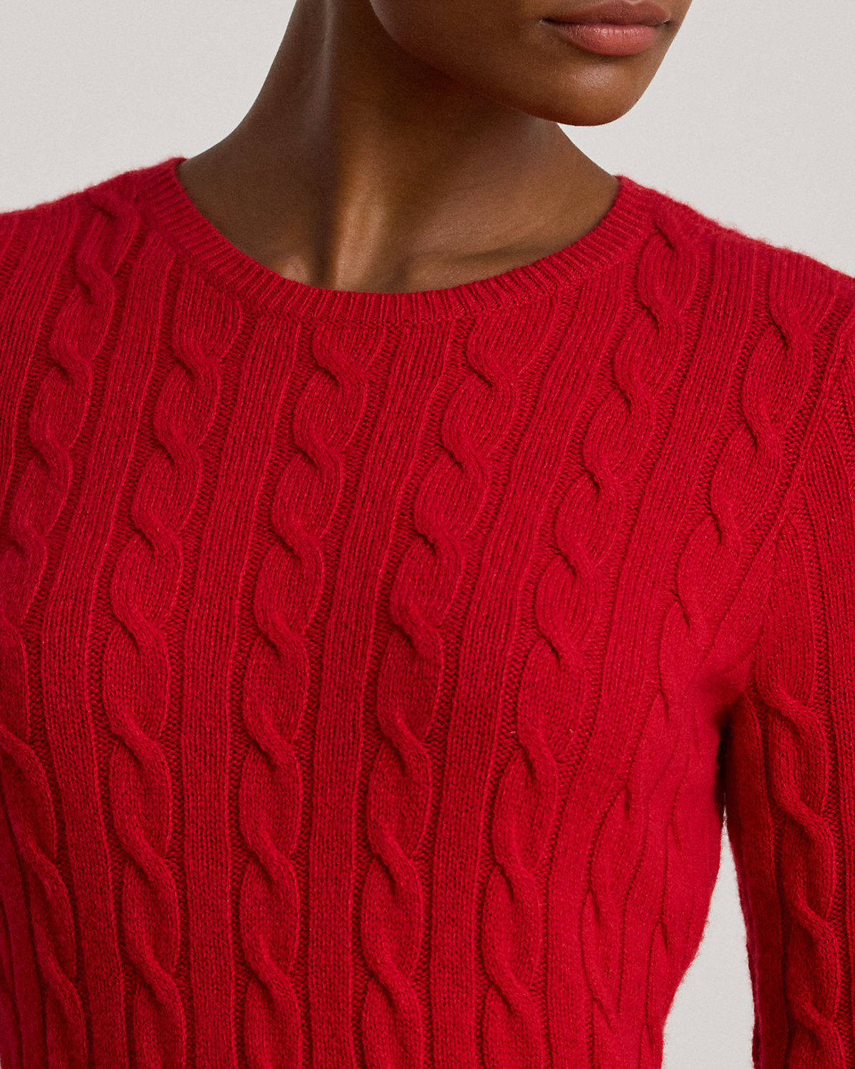 Ralph Lauren CableKnit WoolCashmere Sweater Dress