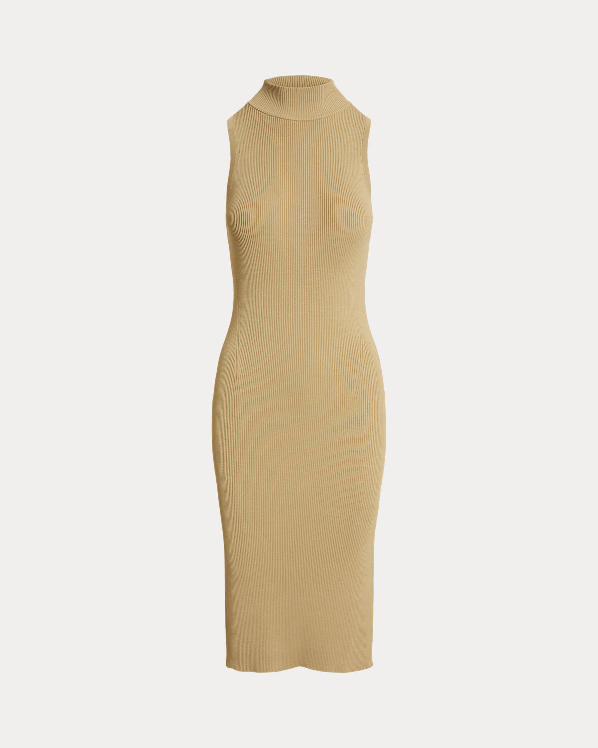 Ralph Lauren Ribbed Sleeveless Mockneck Sweater Dress