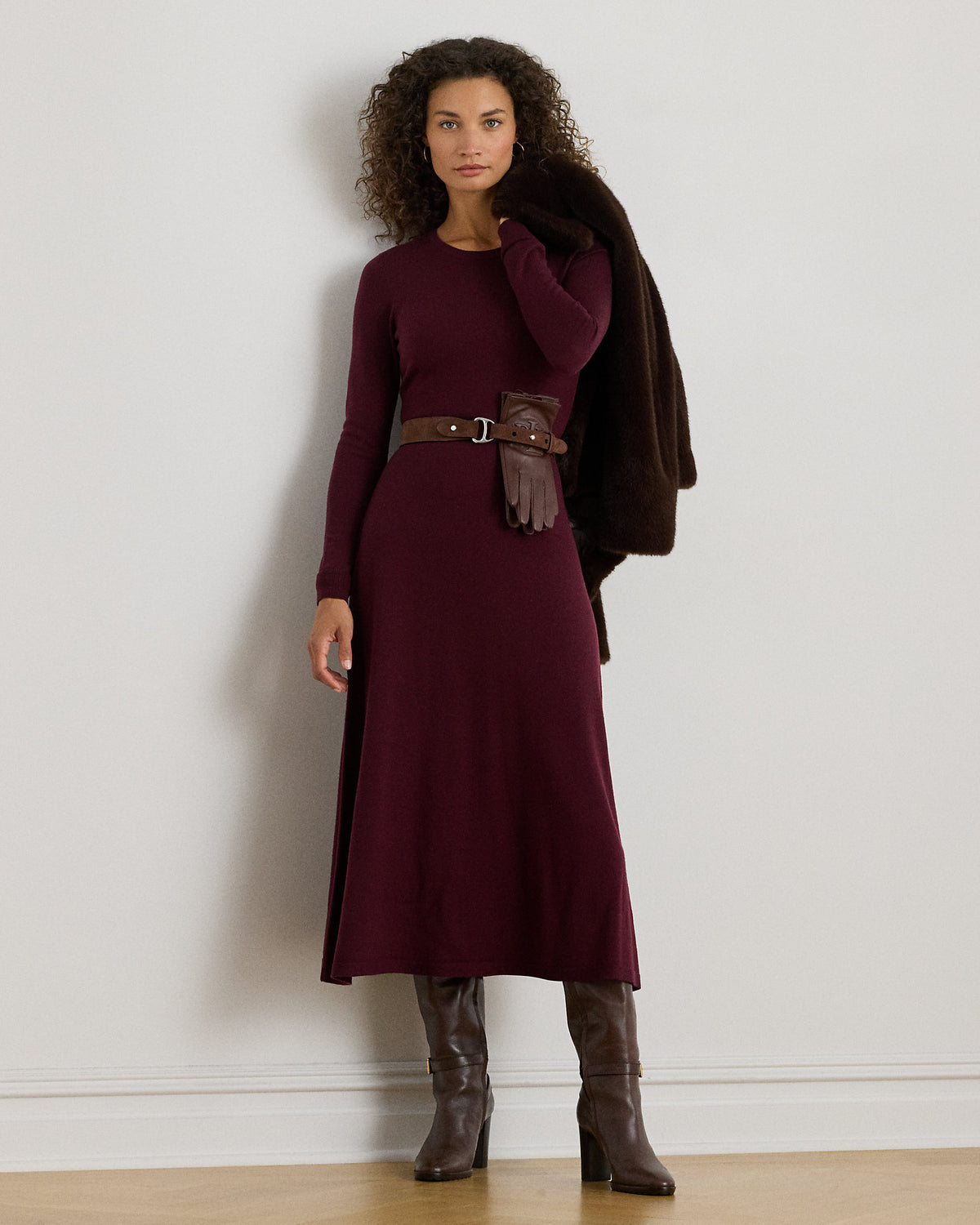 Ralph Lauren Wool Crewneck Sweater Dress