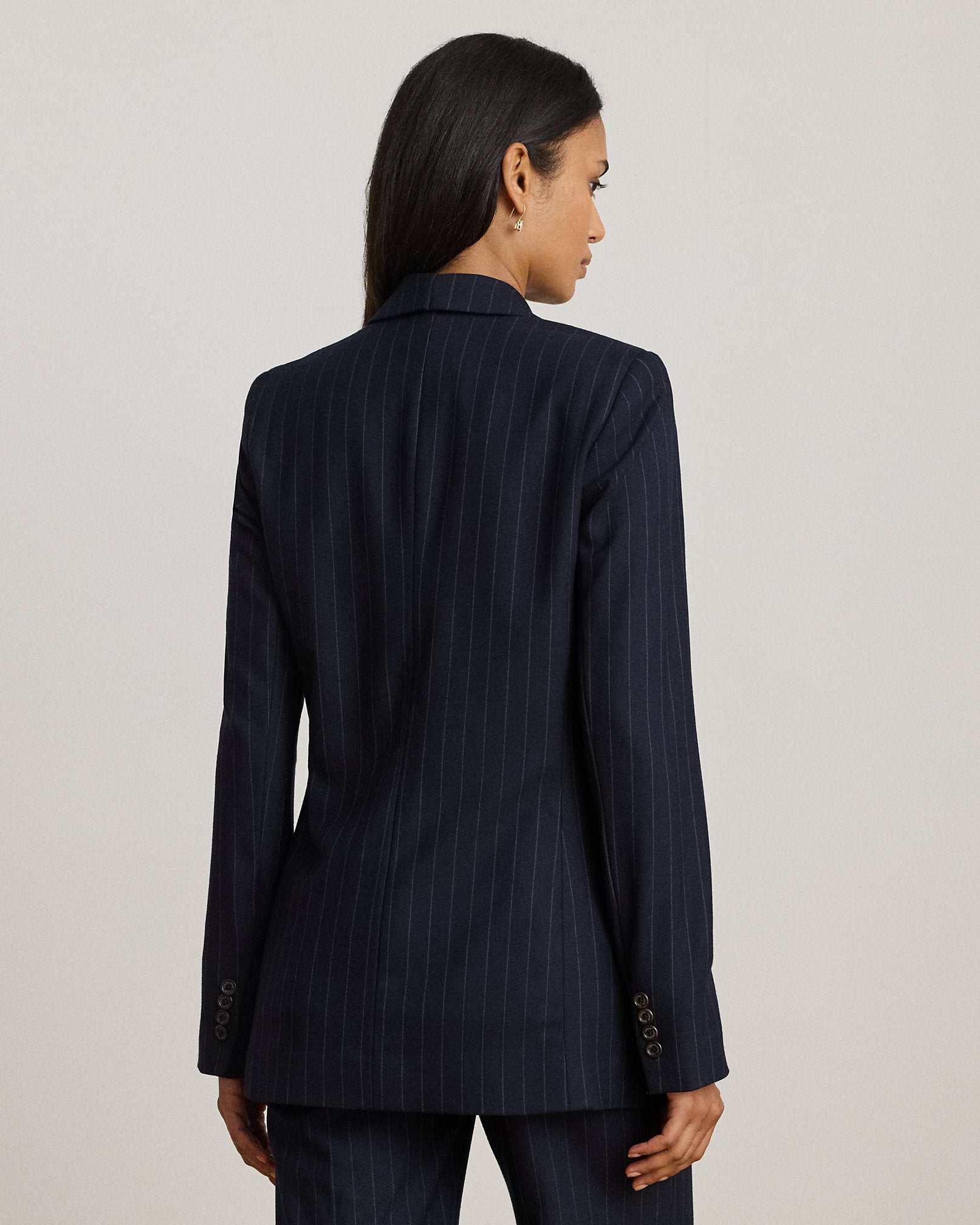 Ralph Lauren DoubleBreasted Pinstripe Twill Blazer