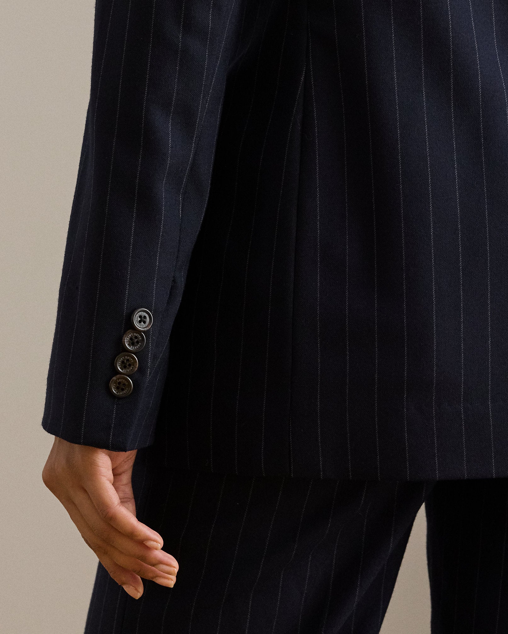 Ralph Lauren DoubleBreasted Pinstripe Twill Blazer