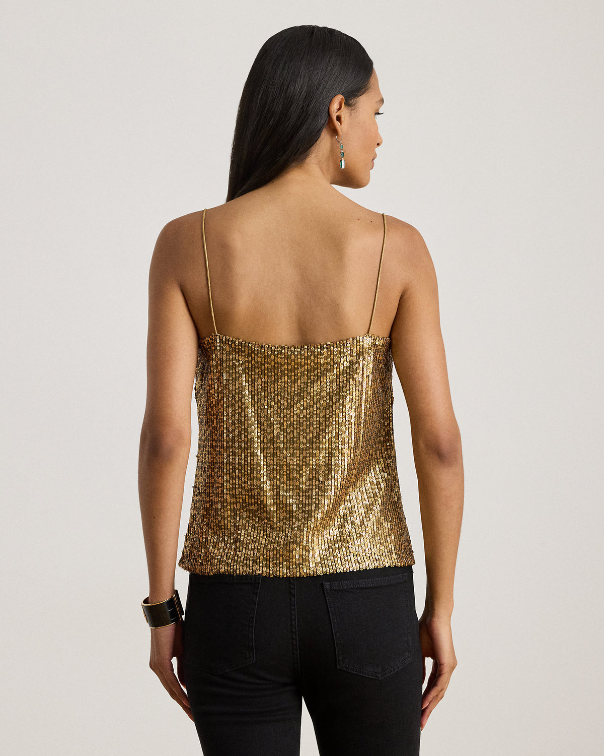 Ralph Lauren Sequined Mesh Camisole