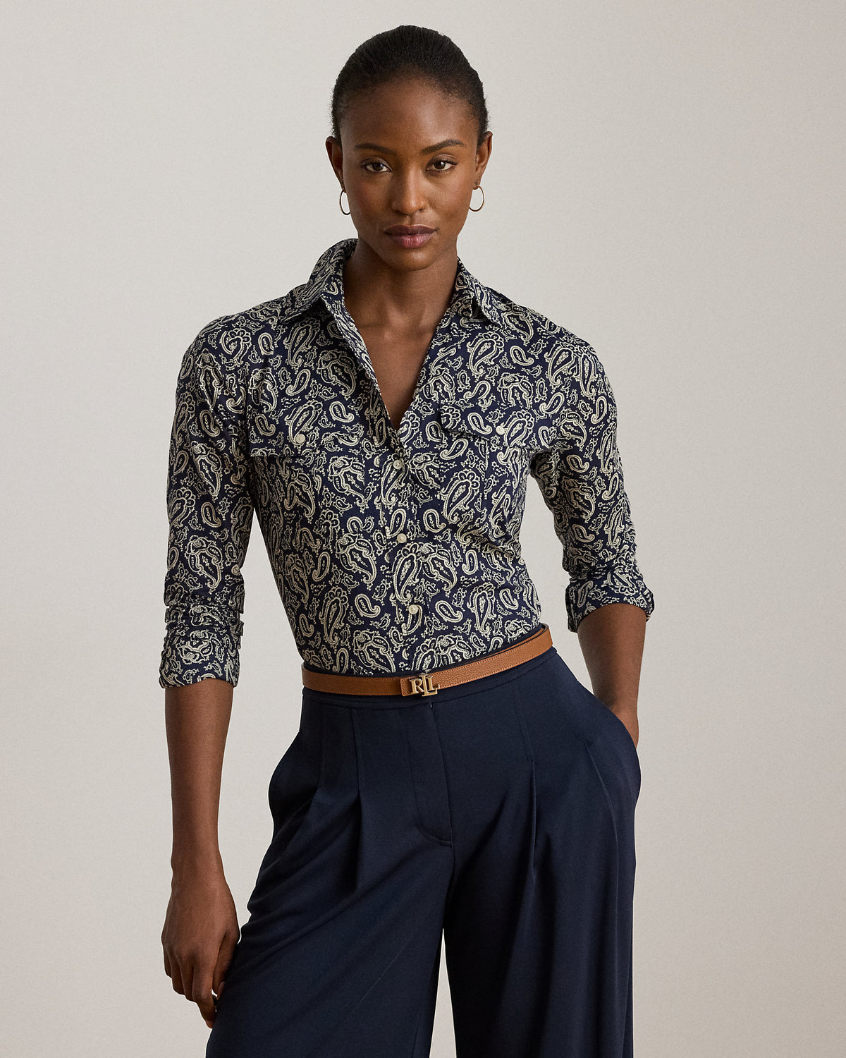 Ralph Lauren Classic Fit Paisley Cotton Voile Shirt