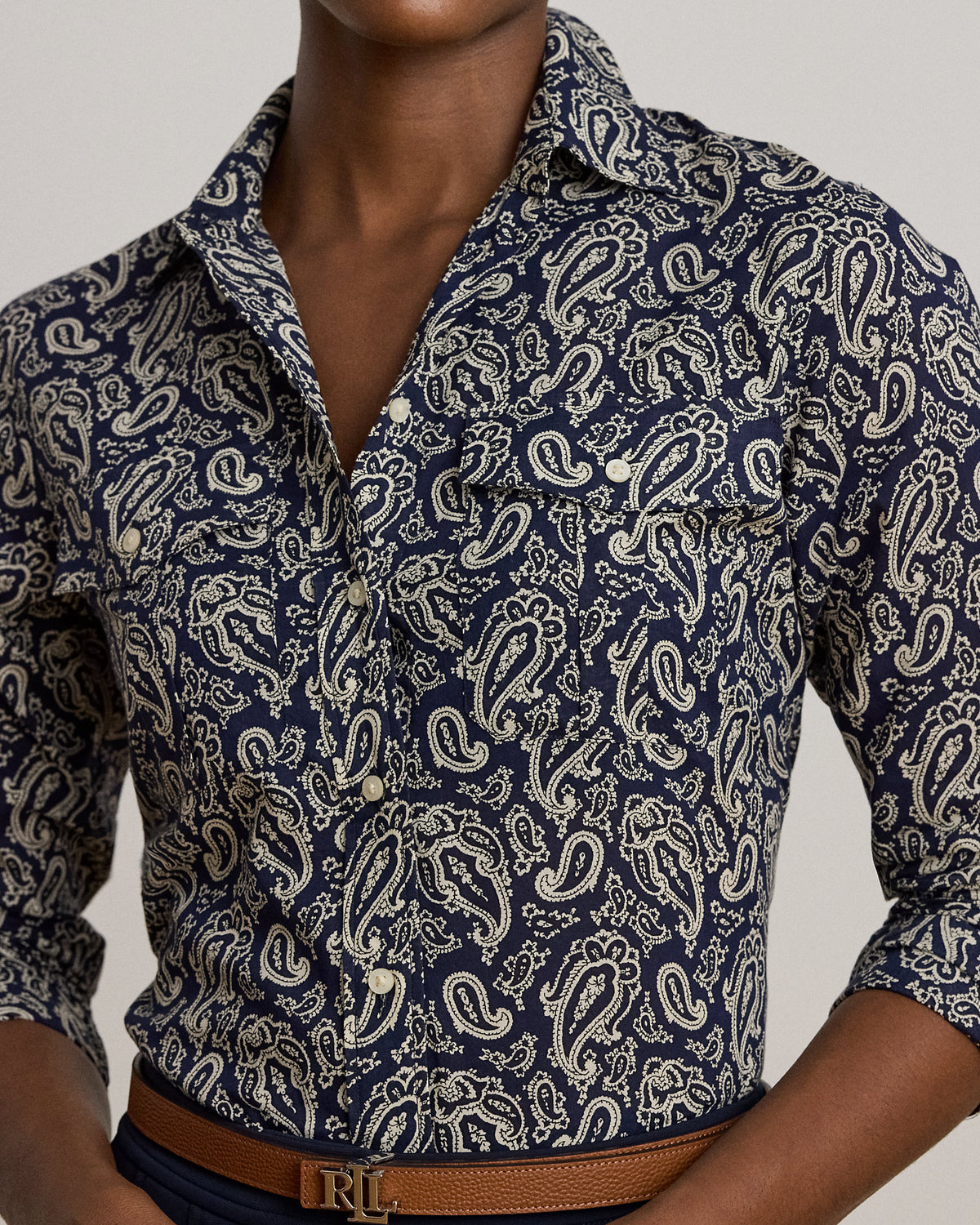 Ralph Lauren Classic Fit Paisley Cotton Voile Shirt