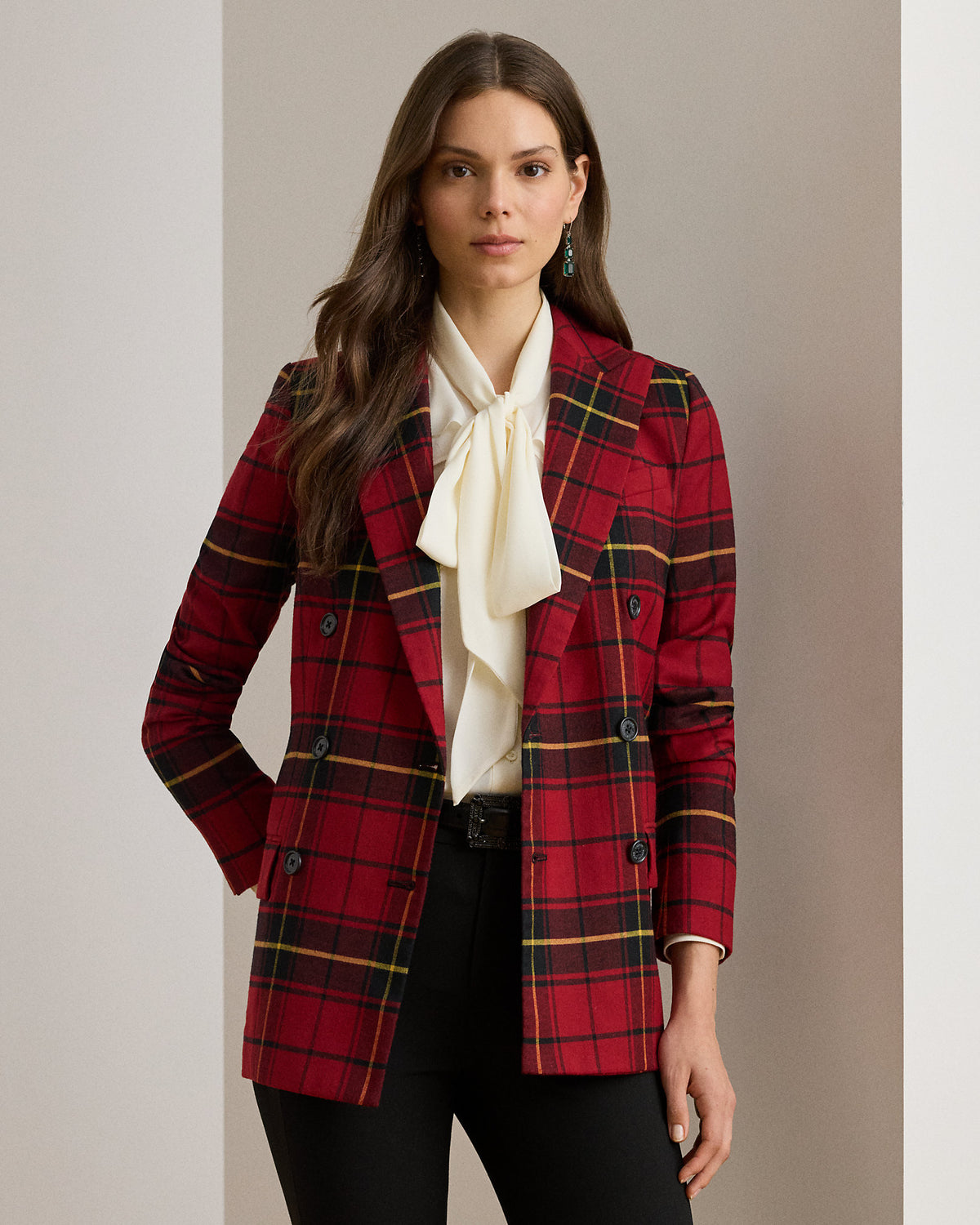 Ralph Lauren Plaid DoubleBreasted WoolBlend Blazer