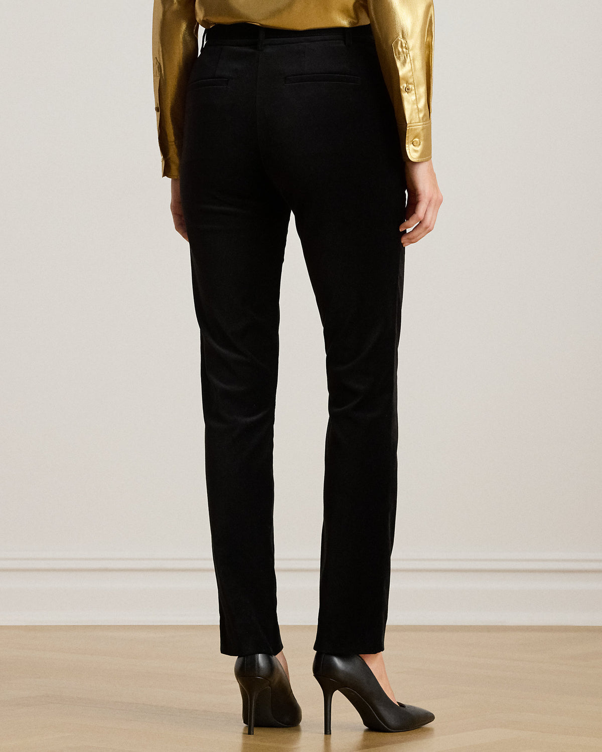 Ralph Lauren Stretch Velvet Cropped Pant