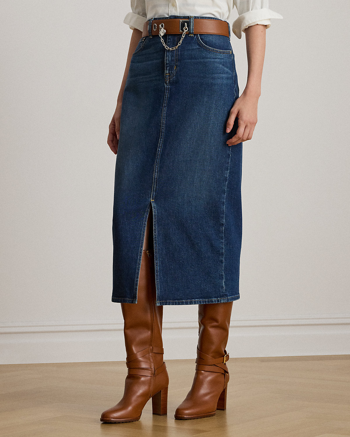 Ralph Lauren Denim Midi Skirt