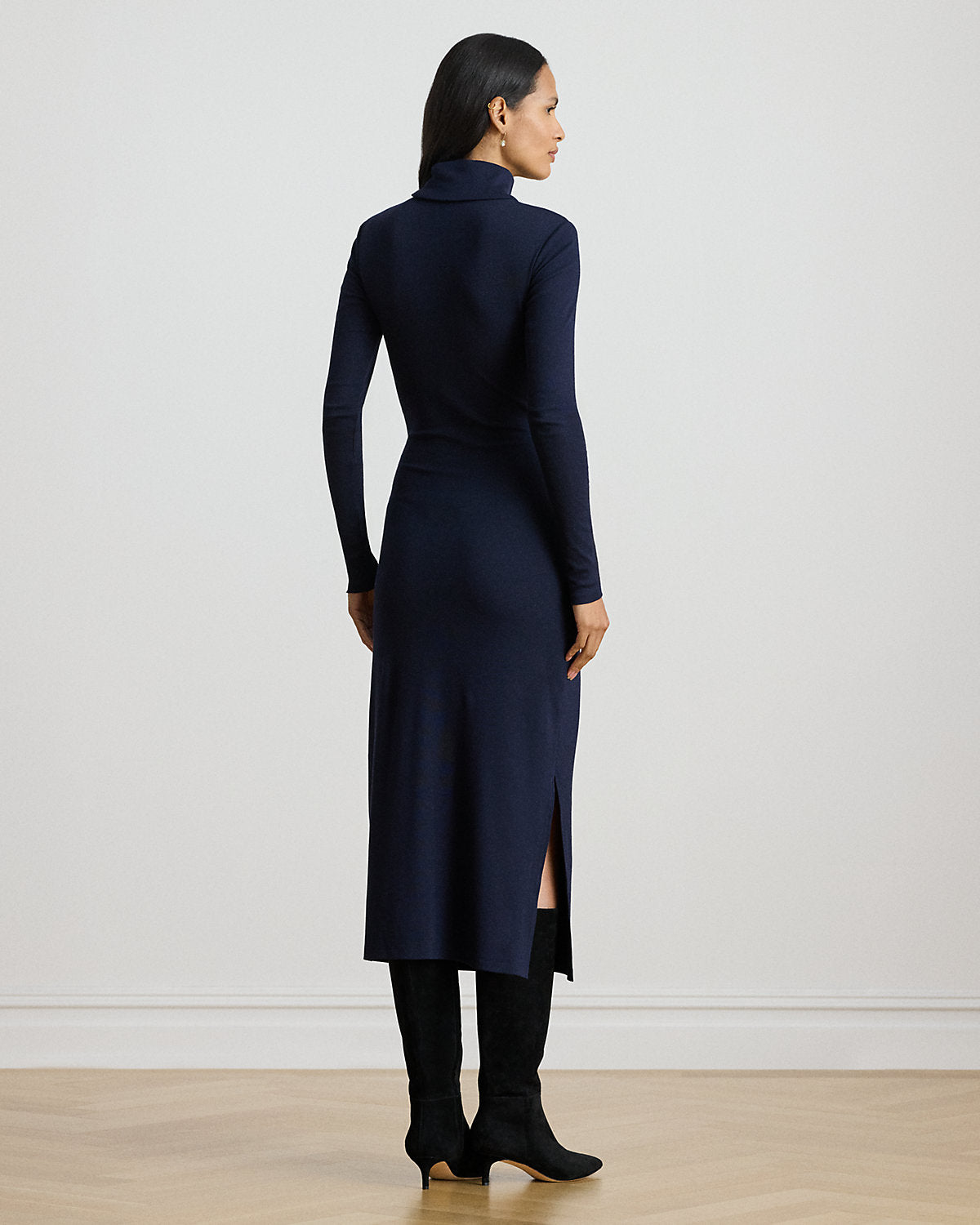 Ralph Lauren TieFront Turtleneck Dress