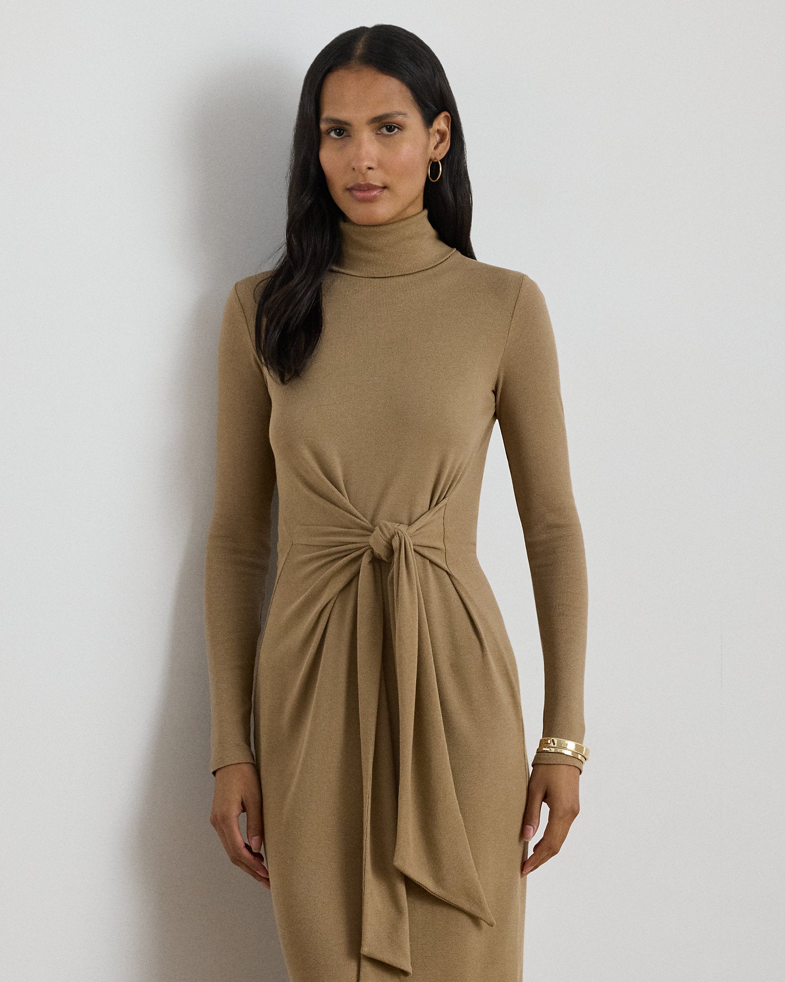 Ralph Lauren TieFront Turtleneck Dress