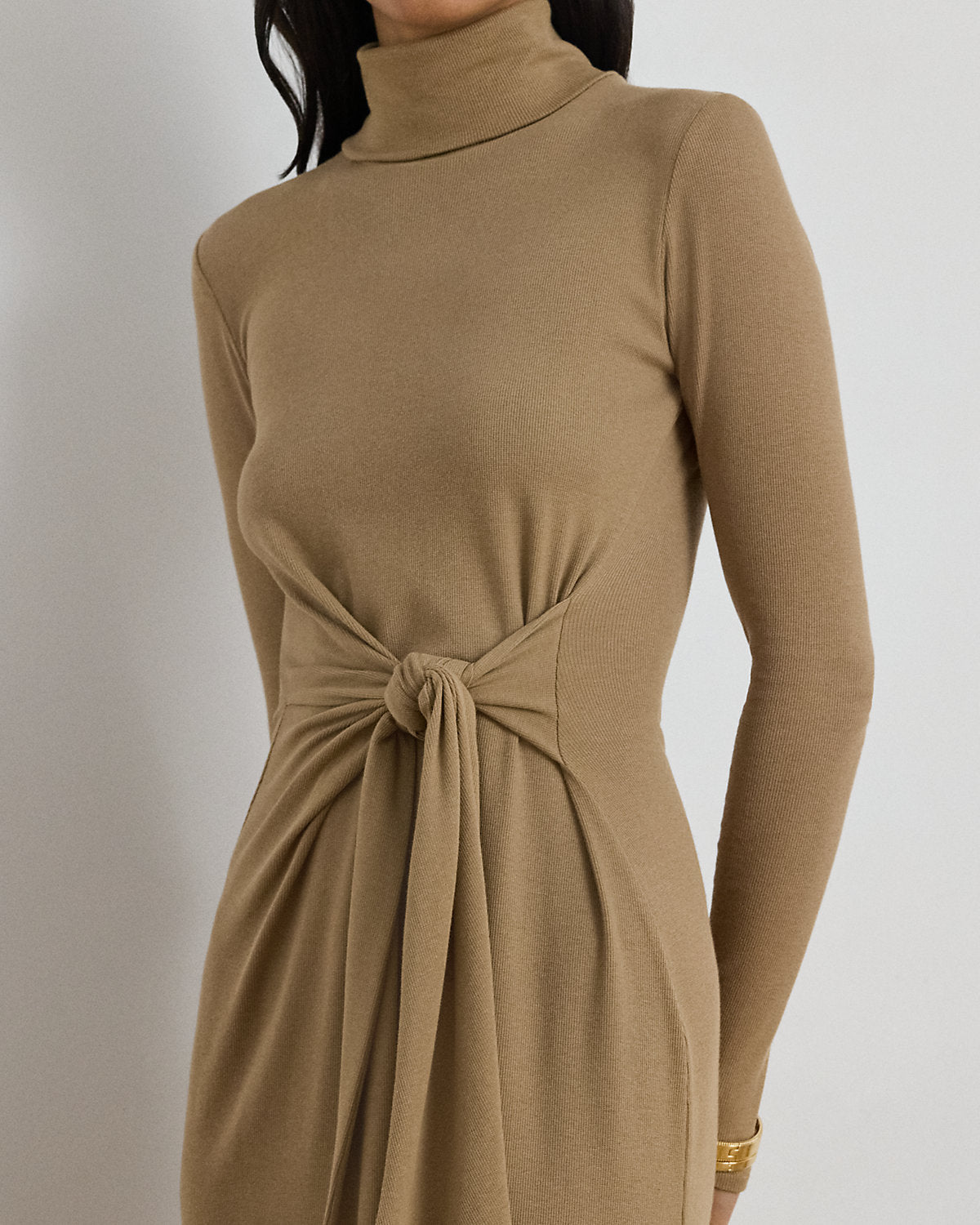 Ralph Lauren TieFront Turtleneck Dress