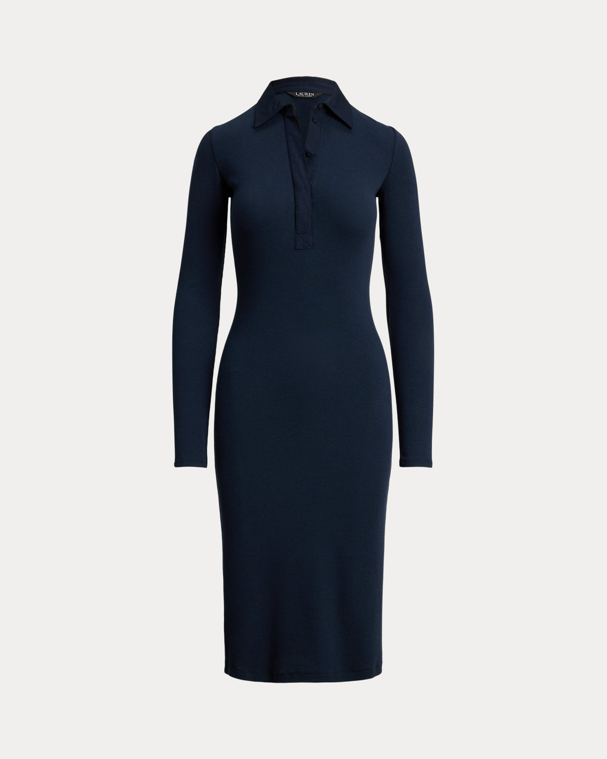 Ralph Lauren RibKnit CottonBlend Polo Dress