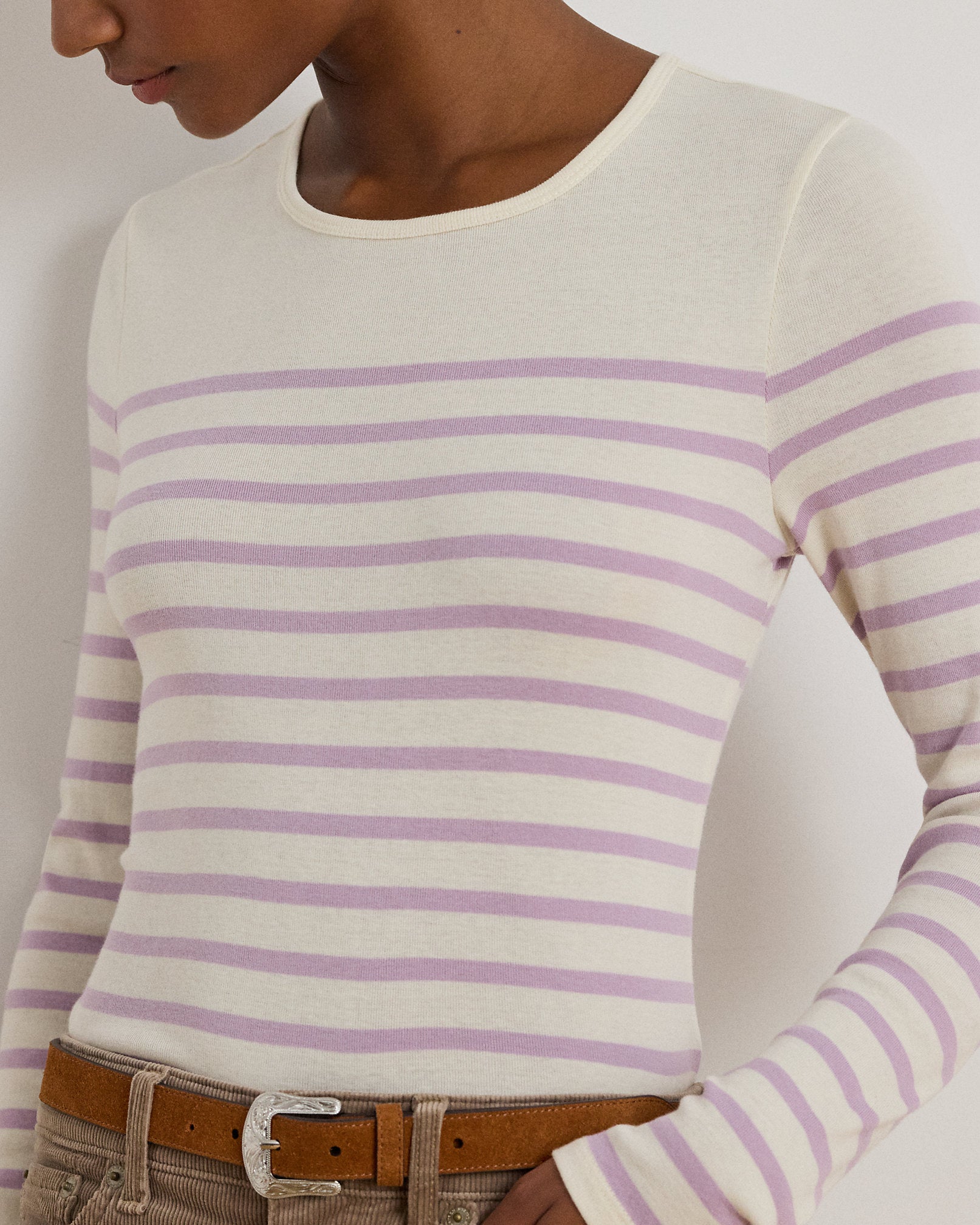 Ralph Lauren Striped Cotton LongSleeve Tee
