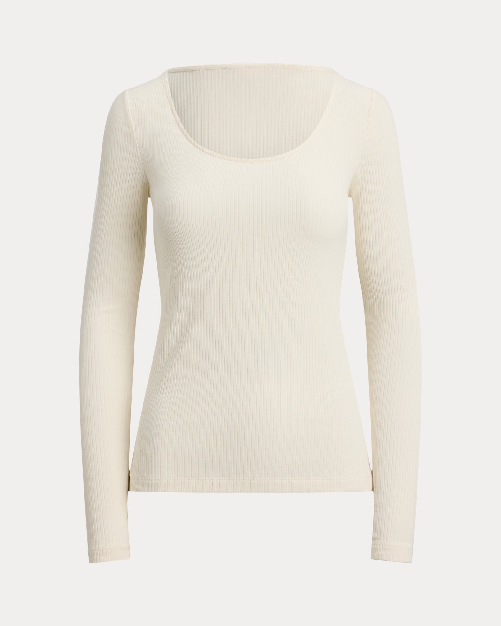 Ralph Lauren RibKnit LongSleeve Scoopneck Tee