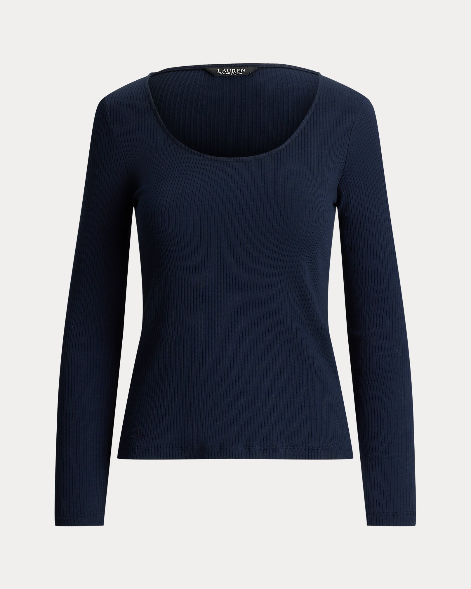 Ralph Lauren RibKnit LongSleeve Scoopneck Tee