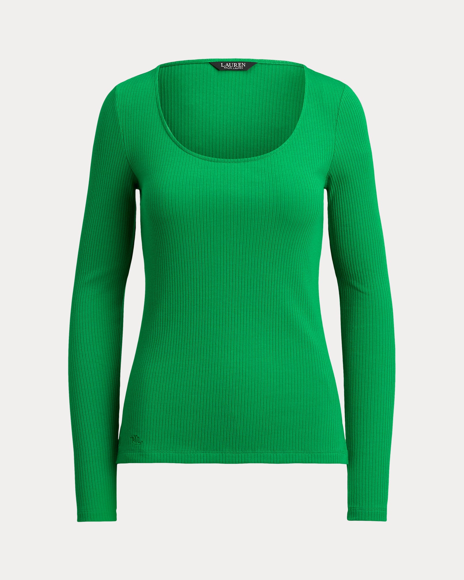 Ralph Lauren RibKnit LongSleeve Scoopneck Tee