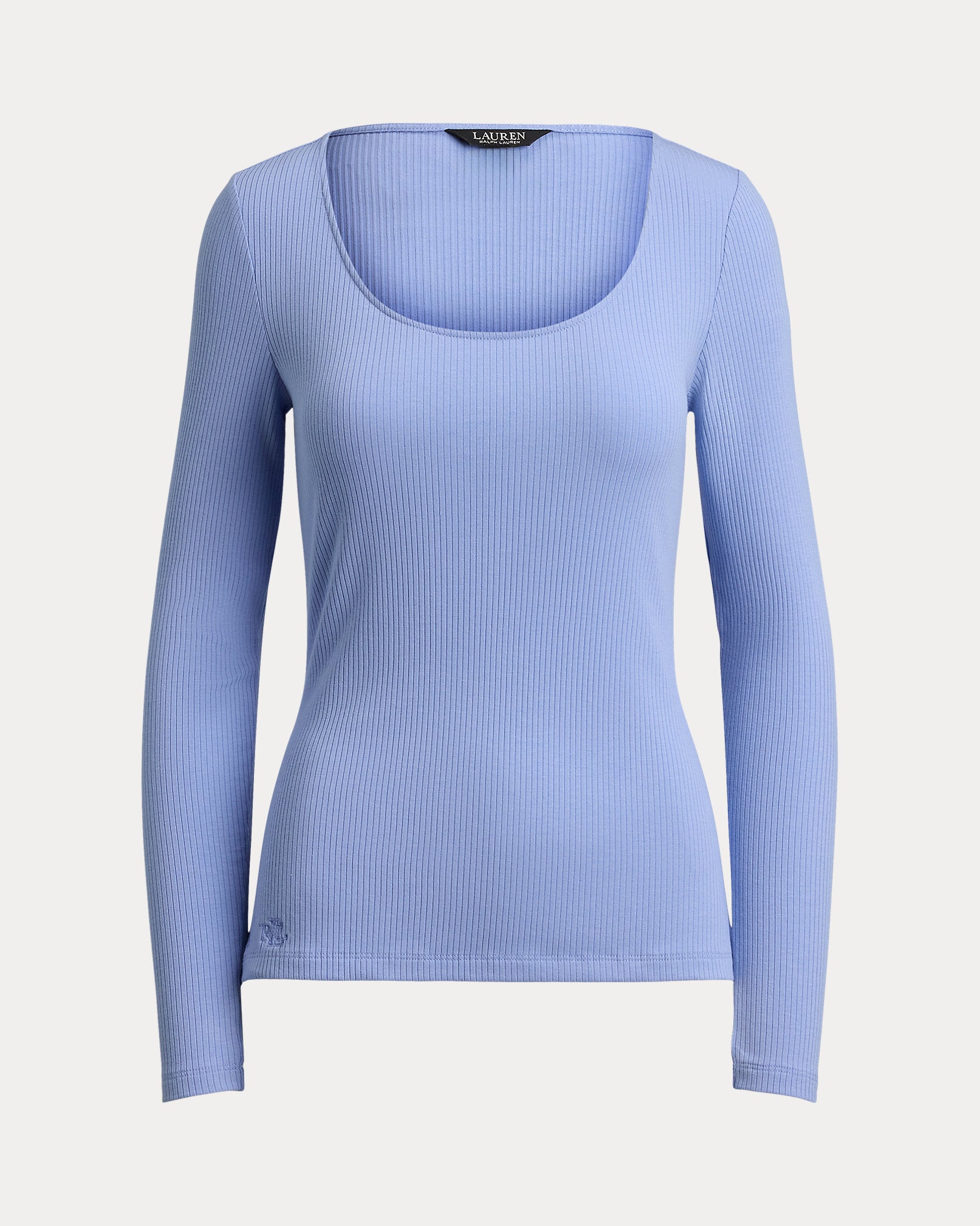 Ralph Lauren RibKnit LongSleeve Scoopneck Tee