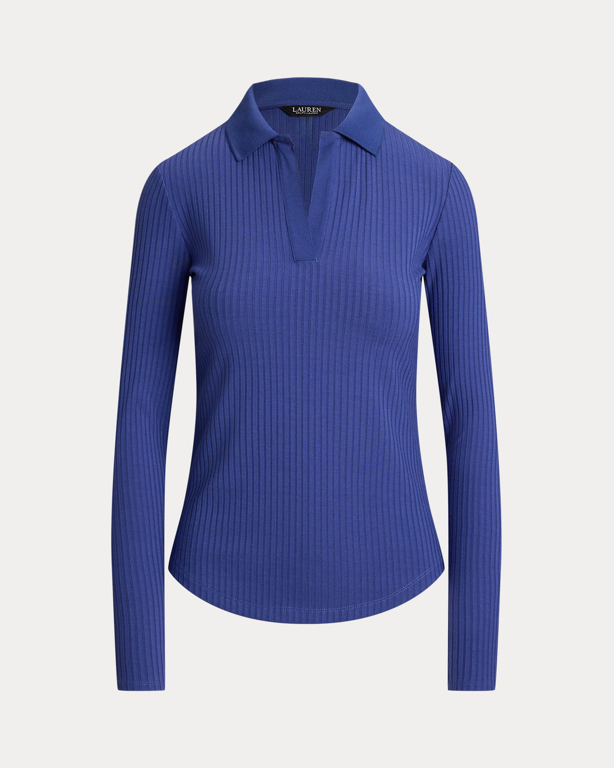 Ralph Lauren RibKnit LongSleeve Polo Top
